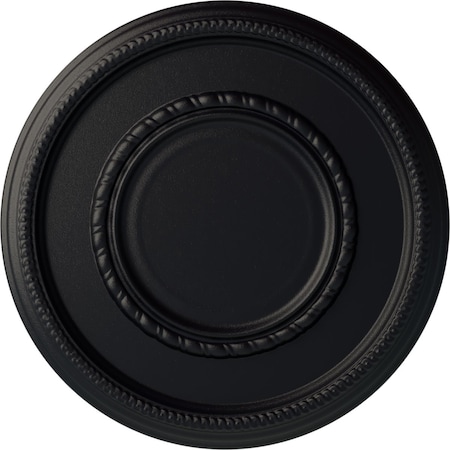 Ekena Millwork Federal Roped Large Ceiling Medallion (Fits Canopies up to 7 3/4"), 17 3/8"OD x 1 1/8"P, Steel Gray CM17FESGS